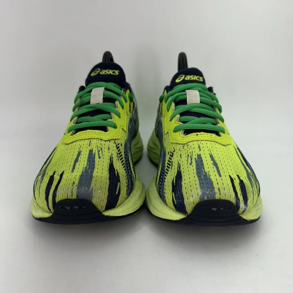 ASICS Noosa Tri 14 Shoes Size 5.5 Hazard Green Colorblock Running Sneakers Teens - Picture 4 of 14